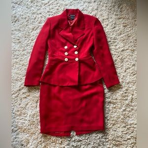 VINTAGE HALSTON RED SUIT